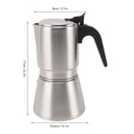 304 Stainless Steel Moka Pot Induction Cooker Coffee Pot Stovetop Coffee Kettle