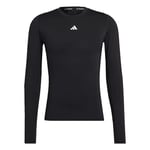 adidas Techfit Training Long-Sleeve Top Men's Long-Sleeved T-Shirt Black