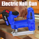 2 in 1 Cordless Stapler Nail Gun Lightweight Brad Nailer Tacker Power Tool DIY