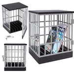 Mobile Phone Jail Prison Cage With Padlock - Lock Away Phones for Family Time!