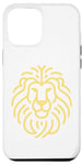 Coque pour iPhone 12 Pro Max Majestueux dessin au trait d'un lion doré
