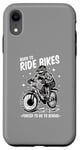 Coque pour iPhone XR Design de vélo amusant - né pour le cyclisme BMX
