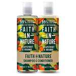 Faith in Nature Natural Grapefruit & Orange Shampoo & Conditioner Set, Vegan & 2