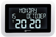 Geemarc VISO 15 - Large Atomic Radio Controlled Digital Clock with Bright Back-Lit Display - Ideal for People with Dementia or Alzheimer’s - 4 Display Options Clearly Visible and Non-Abbreviated