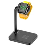 AOJUE Stand for iWatch, Desktop iwatch Charging Stand Holder with Night Stand Mode for iWatch Series SE/6/5/4/3/2/1 (44mm, 42mm, 40mm, 38mm) (Black)