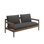 Gloster - Saranac 2-Seater Sofa - Fabric Grade B - Blend Coal - Utomhussoffor - Mark Gabbertas