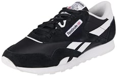 Reebok Women's Classic Nylon Sneaker, Core Black/FTWR White/FTWR White, 8.5 UK