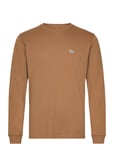 Ls Patch Logo Tee Brown Lee Jeans