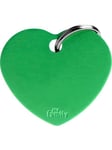 MyFamily ID Tag Basic collection Big Heart Green in Aluminum