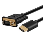 HDMI til VGA adapter kabel - 1080p Fuld HD - Guldplaterede connectors - 1.8m