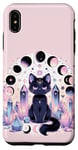 Coque pour iPhone XS Max Mystic Feline Aura: Enchanted Cat Gothic Moon Phases