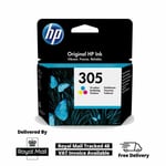 HP 305 Colour Ink Cartridge Deskjet Plus 4100, 4110, 4120, 4122, 4130, 3YM60AE