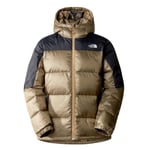 The North Face Herre Diablo Recycled Down Hoodie (Beige (ALMOND BUTTER/TNF BLACK) Large)