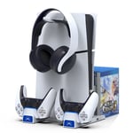 Ipega PlayStation 5 Slim Dockningsstation Kylningsfläkt Kontrolladdning Spelförvaring