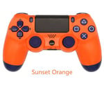 Coucher De Soleil Orange Manette De Jeu Sans Fil Bluetooth Pour Ps4, Contrôleur Pour Console Pro Slim, Pc, Ipad, Tablette, Stopper, Vibration