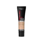 L'Oréal Paris - Fond de Teint Mat Haute Couvrance Waterproof - Longue Tenue - Léger & Matifiant - SPF 25 - Infaillible 32H Matte Cover - Teinte : 25 Sous-Ton Rosé - 30 ml