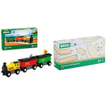BRIO World - Safari Train for Kids Age 3 Years Up & World Expansion Pack - Beginner Wooden Train Track for Kids Age 3 Years Up - Compatible with all Railway Sets & Accessories
