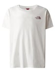 THE NORTH FACE Girls Vertical Line Short Sleeve Tee - Off White, Off White, Size Xl