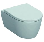 Porsgrund iCon Vegghengt toalett 530x360 mm, u/skyllekant, m/sete og lokk - 6122953
