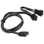 ACCESSOIRES POUR CABLE, -12V 4Pin RGB connecteur câble 60cm PC boîtier ventilateur LED bande rallonge câble fil pour Giga/Microstar/