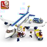 City Cargo Flygplan Flygplan Förvaring Flygplats Airbus Flygplan Avion Tekniska Kreativa Byggstenar Pedagogiska leksaker För Barn| | - 463pcs no box