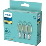 3-pack LED E14 Kron 4,3W (40W) Klar 470lm