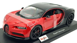 Maisto 1/18 Scale Diecast 46629 - Bugatti Chiron Sport - Red/Black