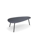 EMU - Terramare Large Coffee Table, Frame: Black, Top: Porcelain Stoneware, Basaltina - Soffbord utomhus - Alfredo Chiaramonte,Marco Marin - Svart - Metall/Sten