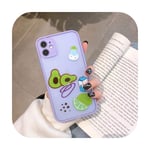 Cute Cartoon Avocado Phone Case for Iphone SE 2020 Funda 11 Pro Coque X XS Max XR 8plus 7Plus Coque Camera Protective Back Cover-Avocado-For iphone 7 or 8