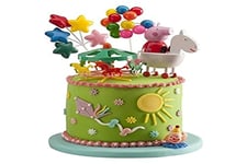 Dekora - Topper Cake pour Gâteau d'Anniversaire Enfant de Peppa Pig au Cirque en PVC