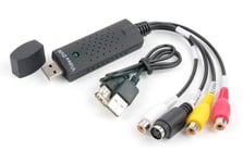 DURAGADGET External USB Video Capture Card - August VGB100 - Transfer VHS Home Videos to PC | Capture Xbox 360 and PS3 Gameplay | S-Video and Composite In