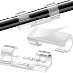 Självhäftande Kabelhållare - Kabelclips Transparent Stora (16-pack)