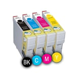 PACK 4 x CARTOUCHES D'ENCRE INKPRO COMPATIBLES MULTICOLORESE T27 BK - T27 Y FOR EPSON WORKFORCE WF-3620 WF
