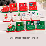 Portable Christmas Train Set Decor Gift Sets Wooden Model White
