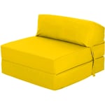 Ready Steady Bed Yellow Fold Out Sofa Bed Futon Chair Guest Z bed Mattress