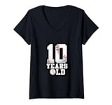 Womens This Girl/boy Is Now 10 Double Digits V-Neck T-Shirt