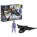 black panther Marvel Studios Wakanda Forever, véhicule Sunbird Lance-Projectile avec Figurine articulée Shuri, à partir de 4 Ans