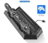 New PS4 Dual Controller Charger Console Vertical Docking Cooling Fan Stand 1380
