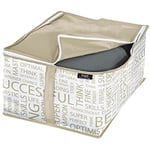 Domopak 909005 Housse de Rangement sous Lit Polyester/Plastique Brun/Gris 30 x 40 x 20 cm