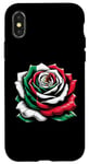 Coque pour iPhone X/XS Rose Drapeau Mexicain Fleur Mexique Patriotique