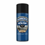 Hammerite Direct To Rust Smooth Black Aerosol Quick Drying Spray Paint 400ml