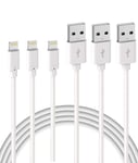 Quntis iPhone Charger Lightning Cable - MFi Certified 3Pack 2M Lightning to USB A Cable for iPhone 13 12 SE 2020 11 Xs Max XR X 8 Plus 7 Plus 6 Plus 5s SE iPad Pro and More