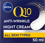 NIVEA Q10 Anti-Wrinkle Power Revitalising Night Cream 50ml, Anti-Wrinkle Face