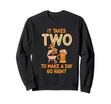 It takes two - Men Barbeque Grill Master Grilling Sweatshirt