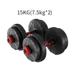 ZXQZ Small dumbbell Environmental Protection Rubberized Dumbbells, Men's Fitness Home Adjustable Weight Set, Combined Barbell 10/15/20/30kg (pair) Fitness dumbbell (Color : Black, Size : 5kg)