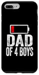 iPhone 7 Plus/8 Plus Dad of 4 Boys low battery from Son Father's Day Birthday Case