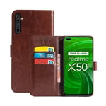 Mobilplånbok 3-kort Realme X50 Pro 5G  - Brun