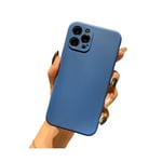 PASUTO Compatible avec iPhone 11 Case, Soft Silicone Bumper Cover with Microfiber Lining Shockproof Protective Anti-Scratch Case for iPhone 11 6.1 inch Blue