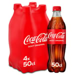 Soda Goût Original Coca-cola - Le Pack De 4 Bouteilles De 50cl