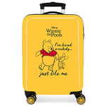 Disney Winnie The Pooh Valise de cabine Ocre 38 x 55 x 20 cm Rigide ABS Fermeture à combinaison latérale 78 L 2 kg 4 roues doubles Bagages à main, citronier, Valise de cabine